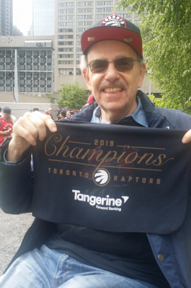 Marv at the Raptors Championship 